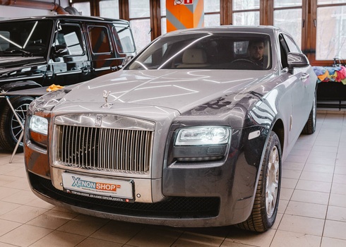 Замена линз Rolls-Royce Ghost на светодиодные лазерные линзы MTF