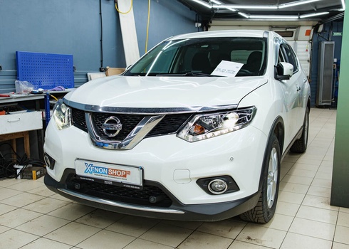 Установка линз в фары Nissan X-Trail T32