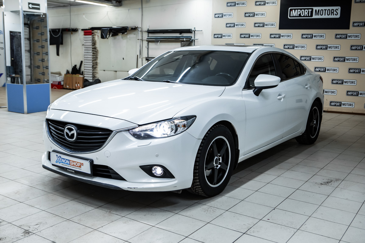 Замена линз Мазда 6 (Mazda 6) + установка в ПТФ LED-модулей - Установка ...