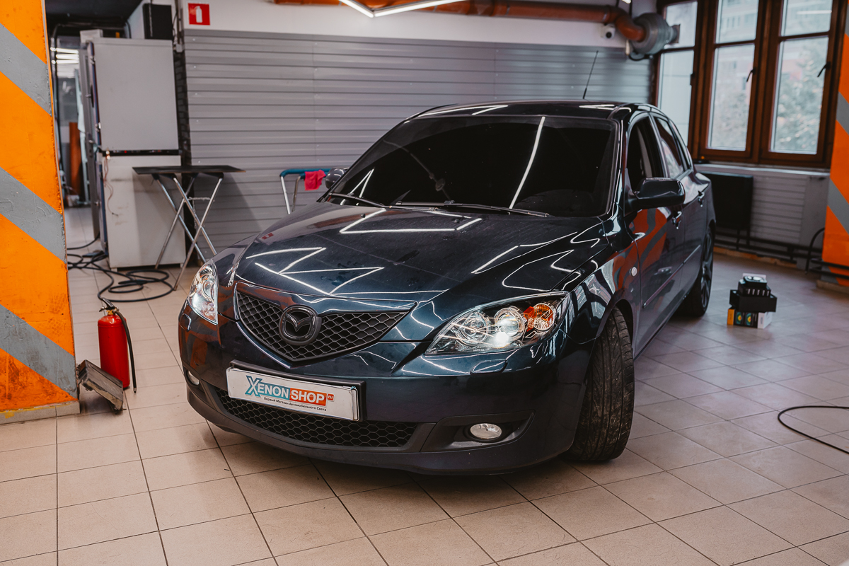 Замена линз Mazda 3 BK (2008) на светодиодные модули MTF 