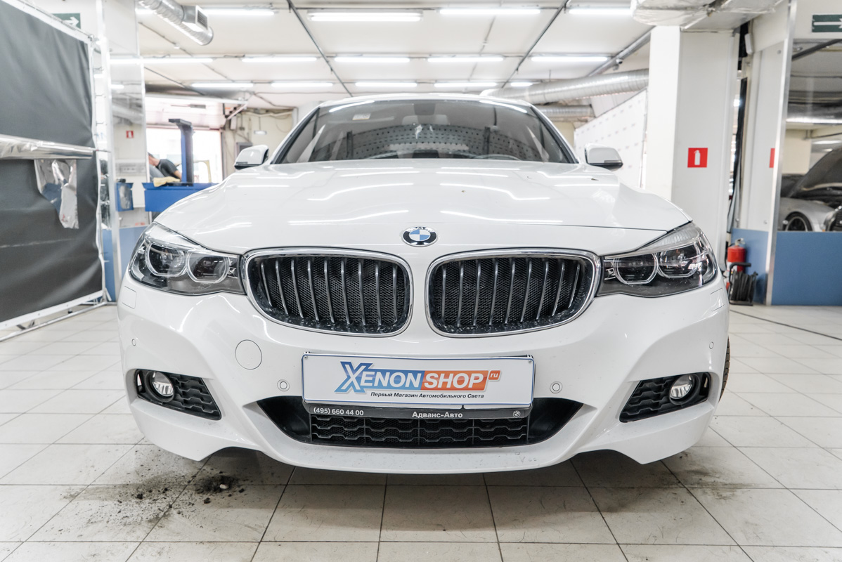 Установка защитной сетки в бампер БМВ Ф34 320Д ДжейТи (BMW F34 320D GT) -  Установка КсенонШоп в Москве