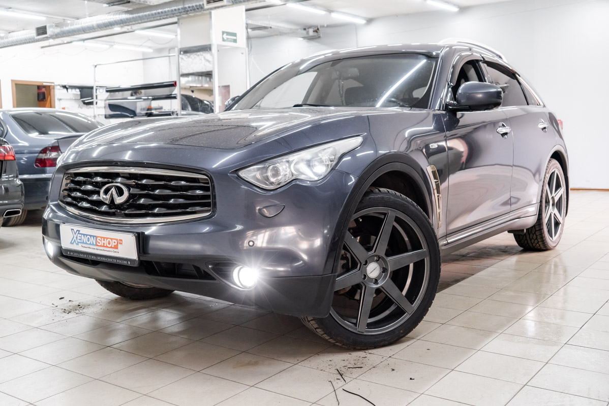 Установка светодиодных ламп в ПТФ Инфинити ФХ35 (Infiniti FX35) - Установка  КсенонШоп в Москве