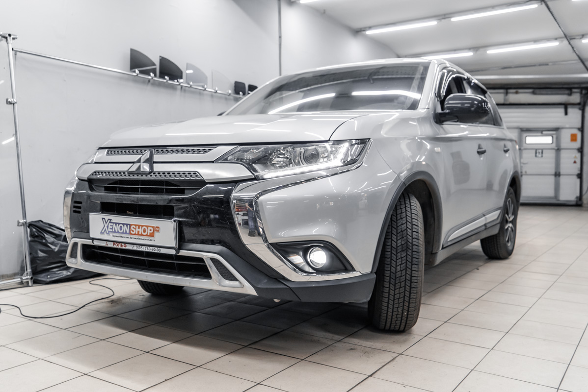 Линзованные ПТФ для Mitsubishi Outlander III (2012-2019г)