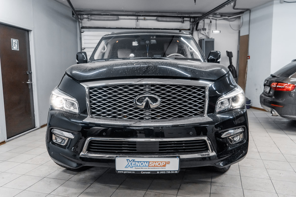 Ремонт светодиодной линзы Инфинити КУХ80 (Infiniti QX80) - Установка  КсенонШоп в Москве