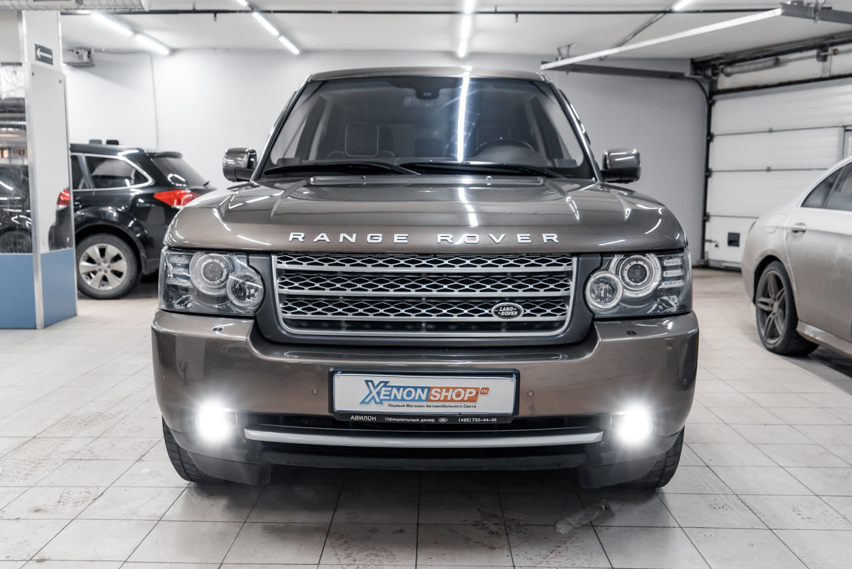 Замена ПТФ модулей Рендж Ровер Вог (Range Rover Vogue) на светодиодные -  Установка КсенонШоп в Москве