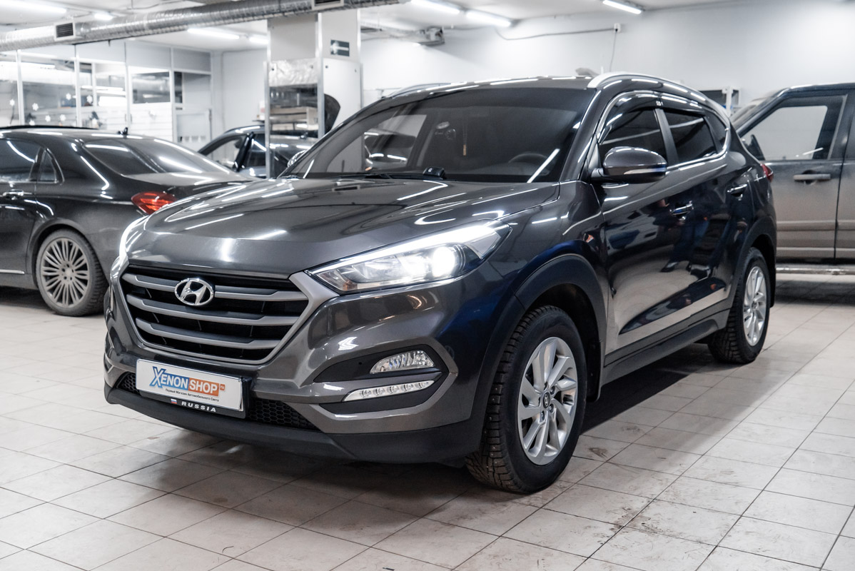 Установка светодиодных ламп в ближний свет Хендай Туксон (Hyundai Tucson)  2018 - Установка КсенонШоп в Москве