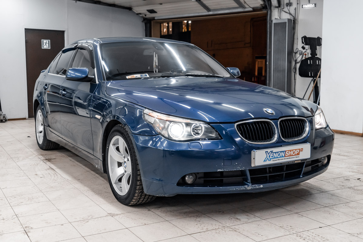 Замена треснувших и мутных стекол фар БМВ Е60 (BMW E60) 2005 - Установка  КсенонШоп в Москве