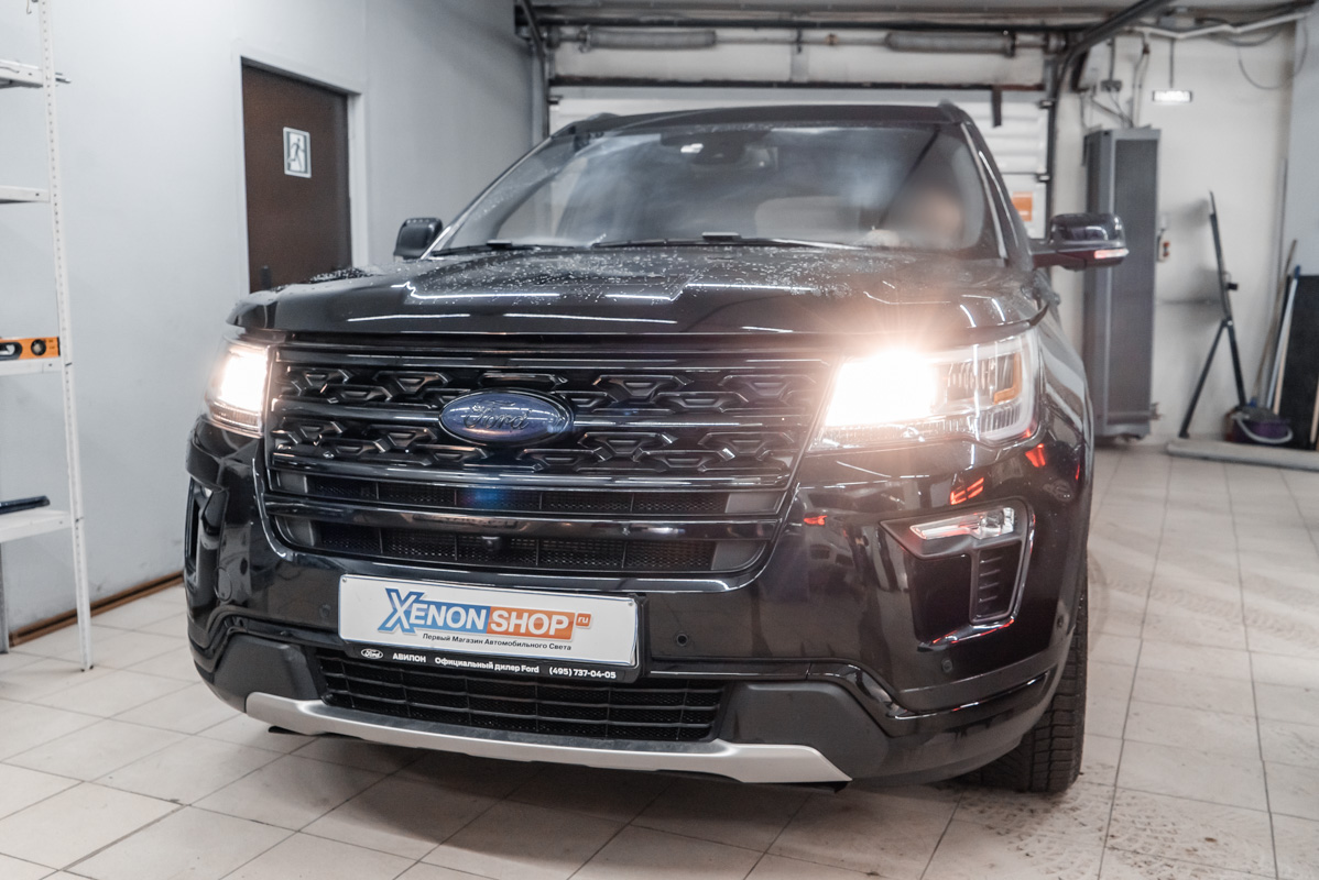 Установка LED-ламп в дальний свет (ДХО) Форд Эксплорер (Ford Explorer) -  Установка КсенонШоп в Москве