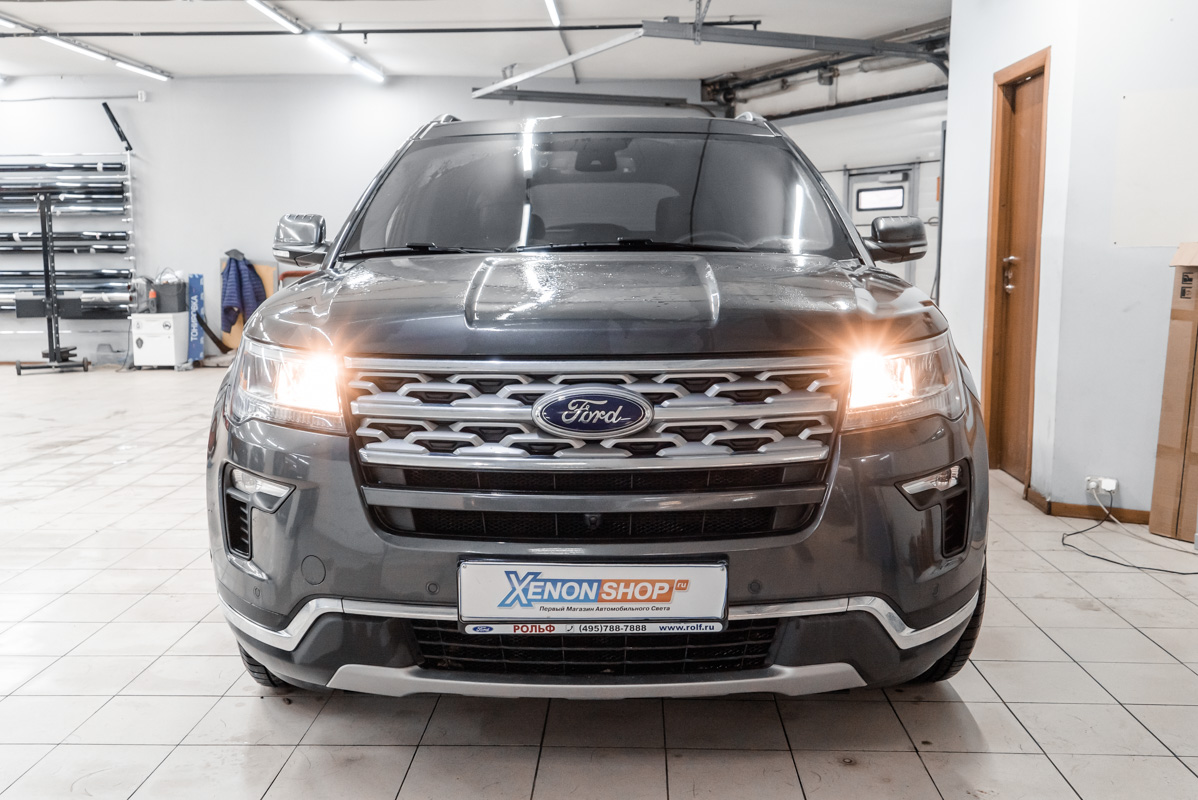 Установка в дальний свет (ДХО) Форд Эксплорер (Ford Explorer) светодиодных  ламп - Установка КсенонШоп в Москве