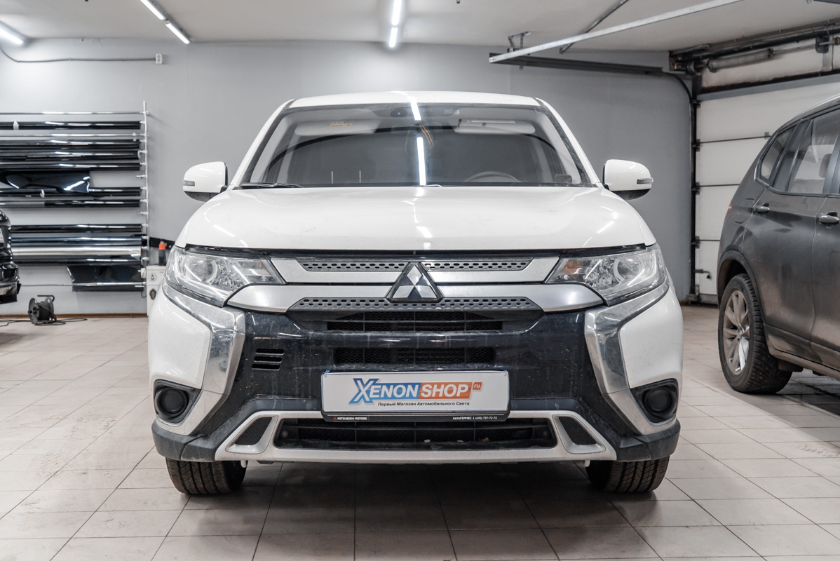 Установка светодиодных модулей Osram на Митсубиси Аутлендер 3 (Mitsubishi  Outlander III) рестайлинг 3 2019 года - Установка КсенонШоп в Москве