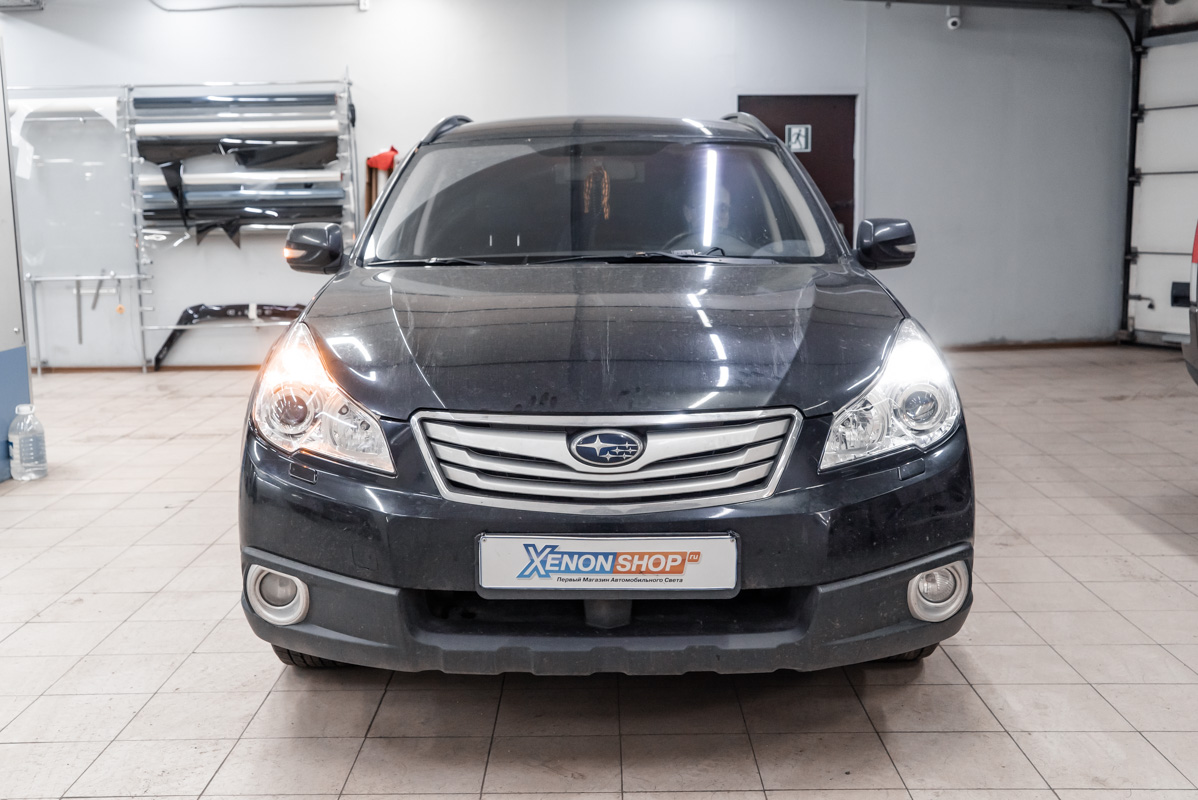 Установка светодиодных ДХО + поворотник на Субару Аутбэк 4 (Subaru Outback  IV) - Установка КсенонШоп в Москве