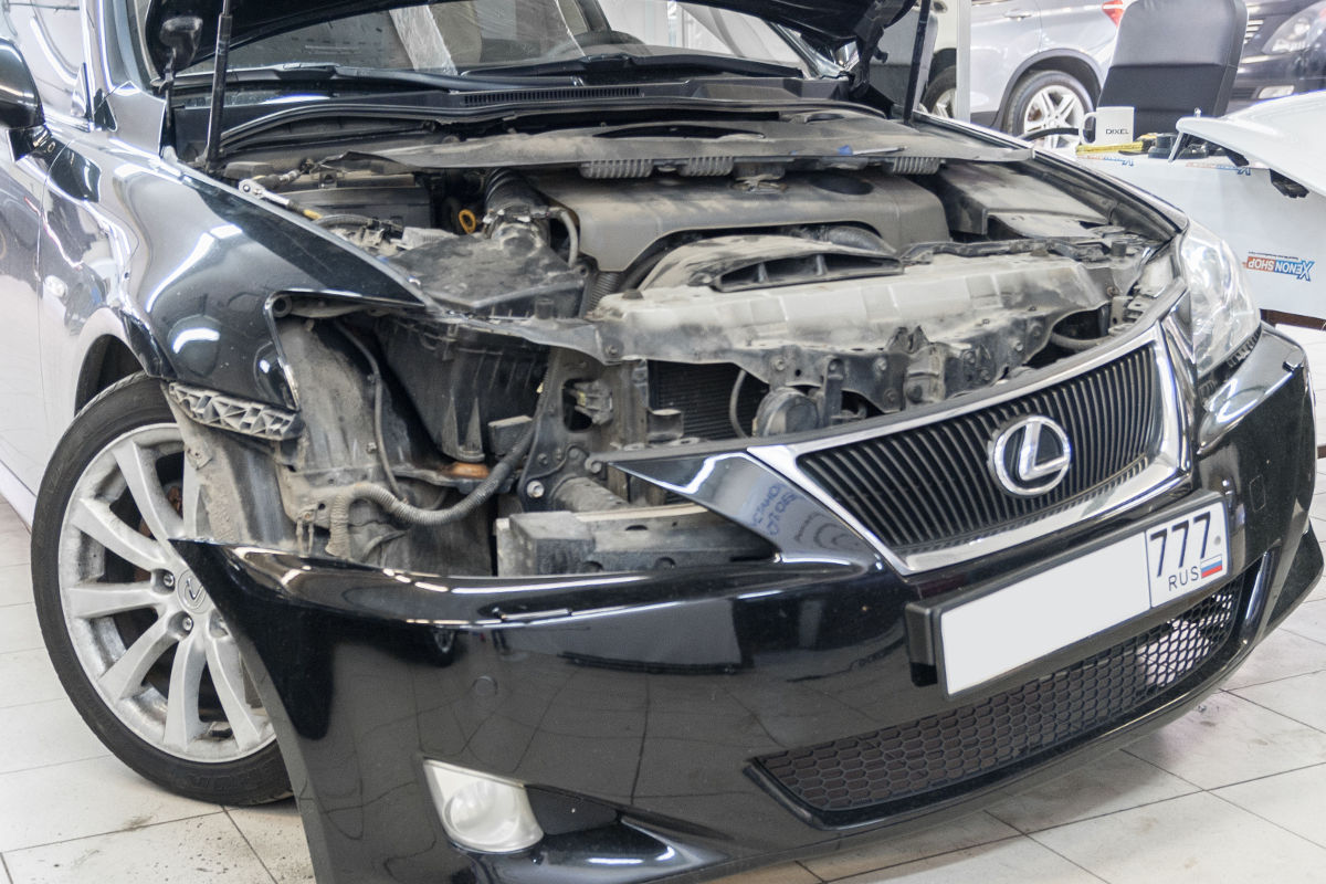 Ремонт и полировка фары на Лексус ИС250 (Lexus IS250) - Установка КсенонШоп  в Москве